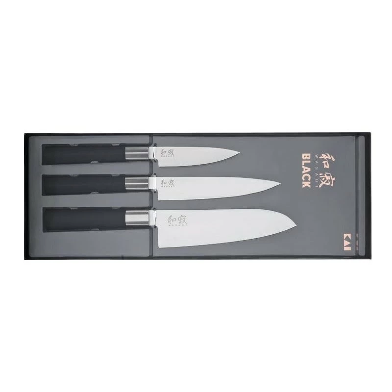 Coffret 3 Couteaux Japonais Kai Wasabi Black - 10, 15 & 16.5cm 3 Coffret 3 Couteaux Japonais Kai Wasabi Black - 10, 15 & 16.5cm