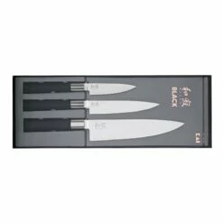 Coffret 3 Couteaux KAI Wasabi Black - Lames 10, 15 & 20cm