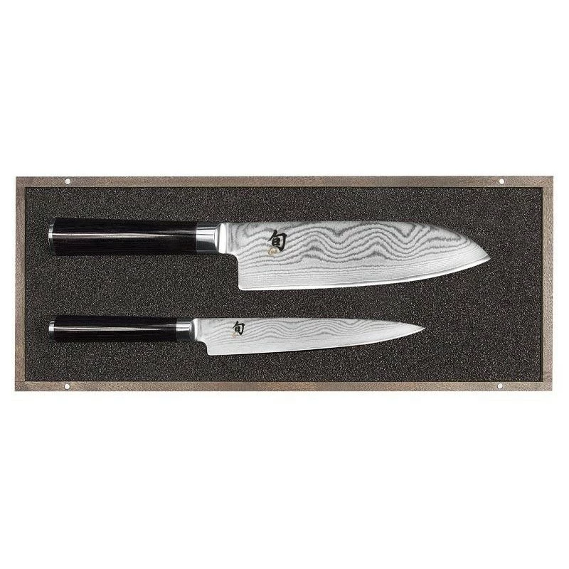 Coffret Japonais 2 Couteaux KAI Shun Damas - Santoku + Universel 3 Coffret Japonais 2 Couteaux KAI Shun Damas - Santoku + Universel