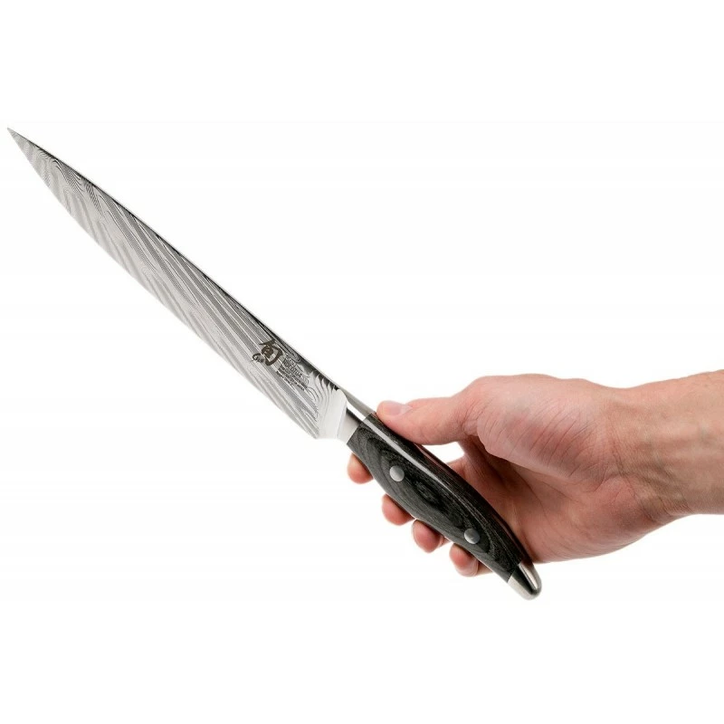 Couteau A Trancher Japonais KAI Shun Nagare - Damas 23cm 6 Couteau A Trancher Japonais KAI Shun Nagare - Damas 23cm – Image 4