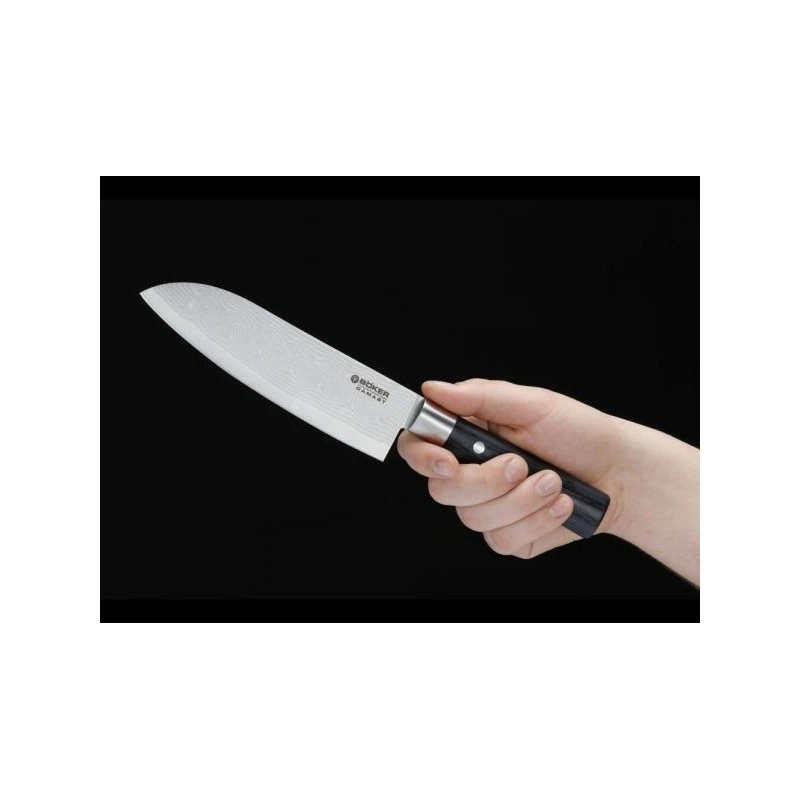 Couteau Santoku Boker Solingen - Damas VG10 17.2cm 5 Couteau Santoku Boker Solingen - Damas VG10 17.2cm â Image 3