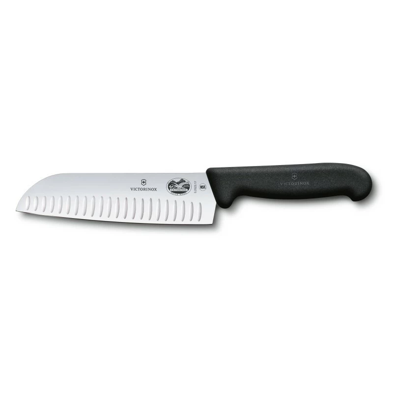 Couteau Santoku Victorinox Fibrox Alvéolé 17cm 3 Couteau Santoku Victorinox Fibrox Alvéolé 17cm