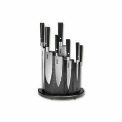 Set 7 Couteaux De Cuisine Böker Damascus Black + Bloc